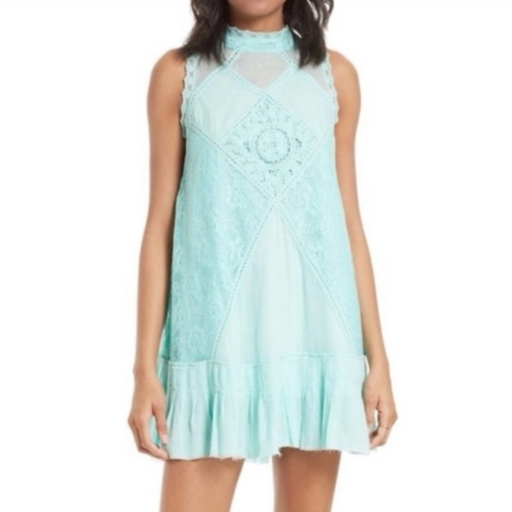 Free People One Angel lace mini dress